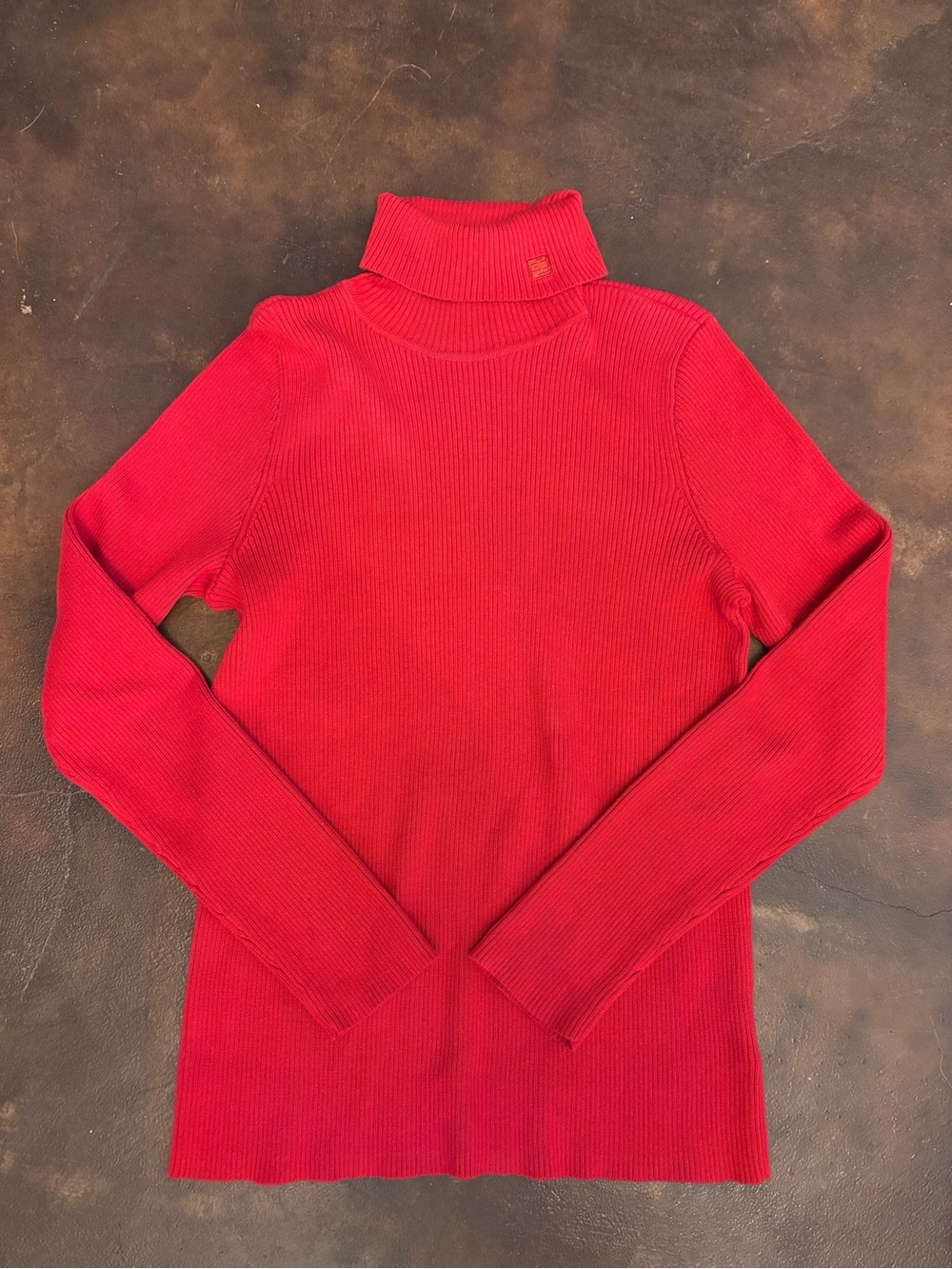Vintage Lauren Ralph Lauren ribbed red turtleneck sweater size large